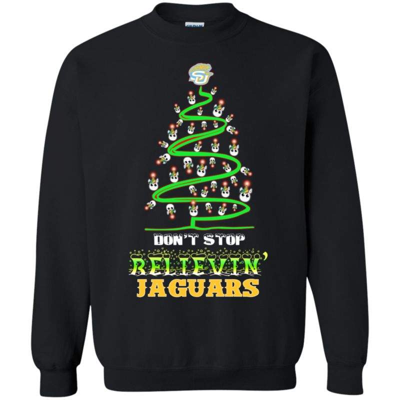 Southern University Jaguars Ugly Christmas Sweaters Don’t Stop Believin’ Hoodies Sweatshirts