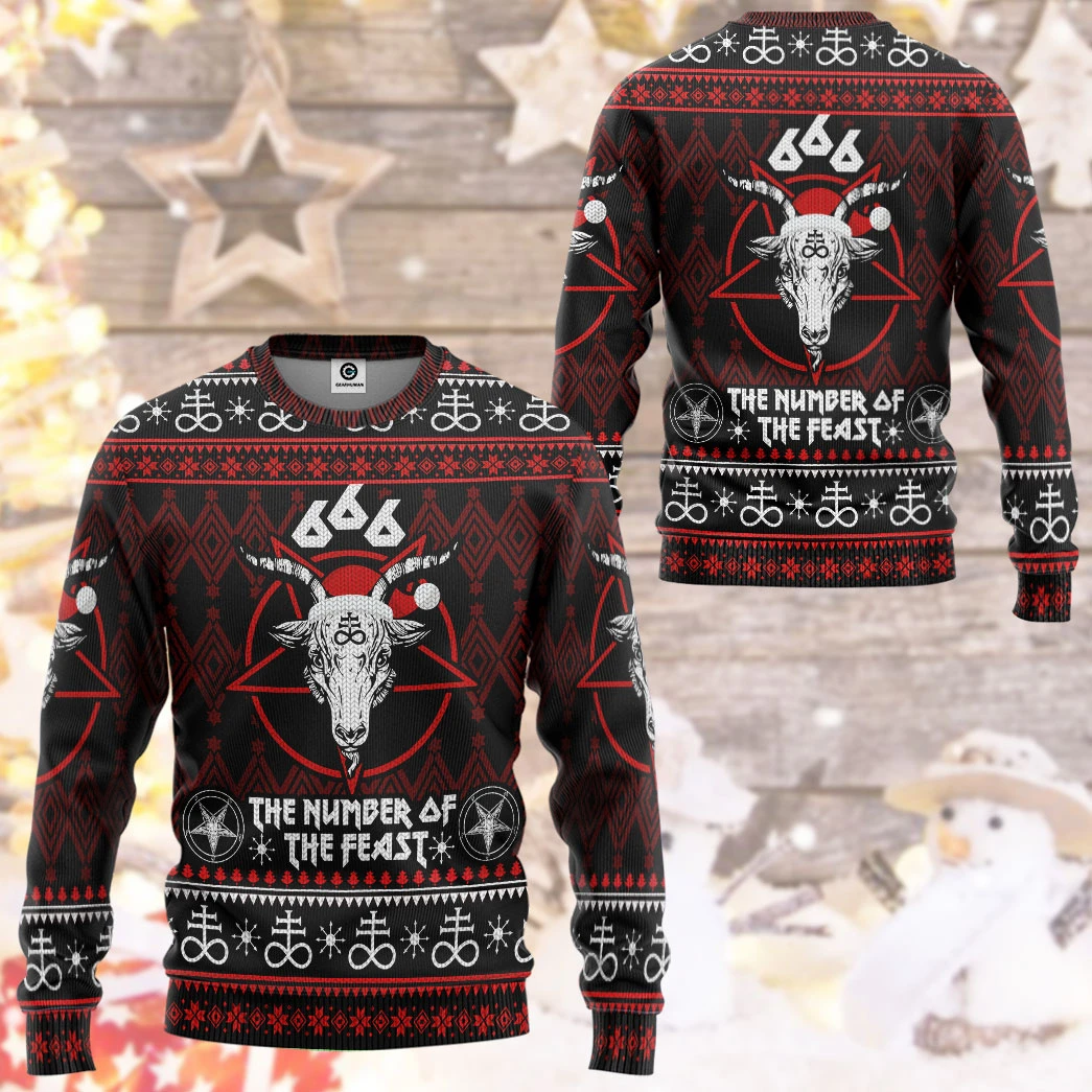 The Number Of The Feast Ugly Christmas Sweater | Unisex | Adult | Us3252