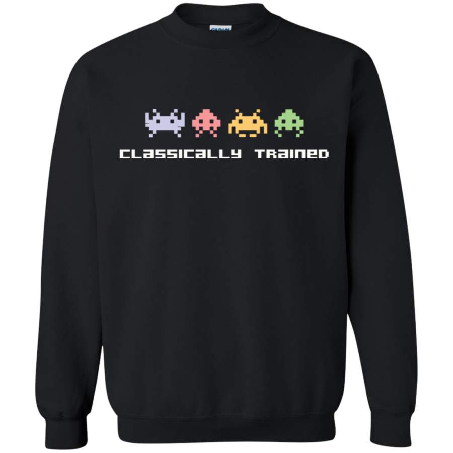 AGR Classically Trained – 80s Video Games Crewneck Pullover Sweatshirt