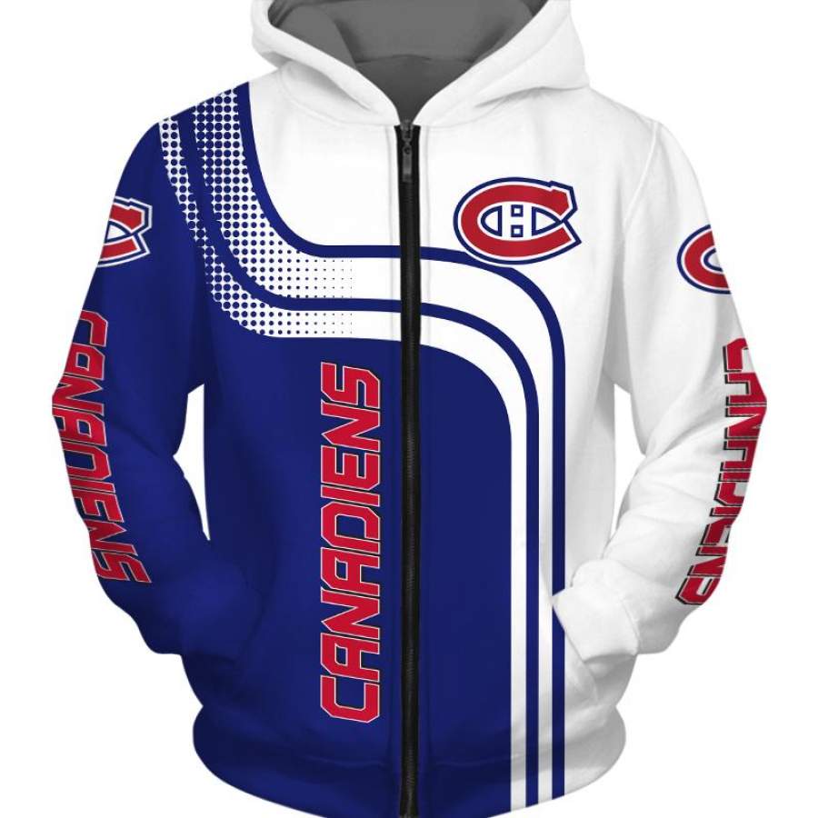 Montreal Canadiens Hoodie 3D With Hooded Long Sleeve