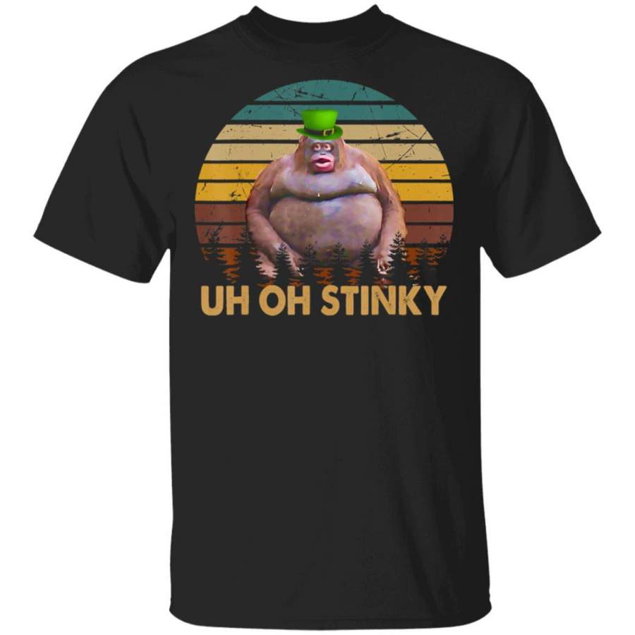 Vintage Uh Oh Stinky Poop Dank Memes Le Monke – Patricks Day T Shirt Saint Paddys Patricks Tshirt Lucky Shirts Drink Green Beer Irish Gifts Funny Tee