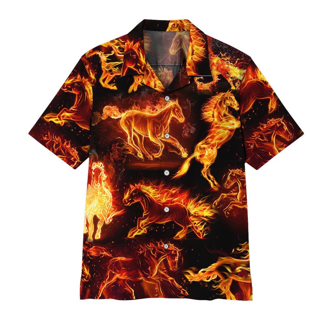 Gearhumans Fire Horse Hawaiian Shirt Ha43704