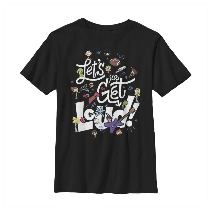 The Loud House Boy’s Let’s Get Loud Party  T Shirt