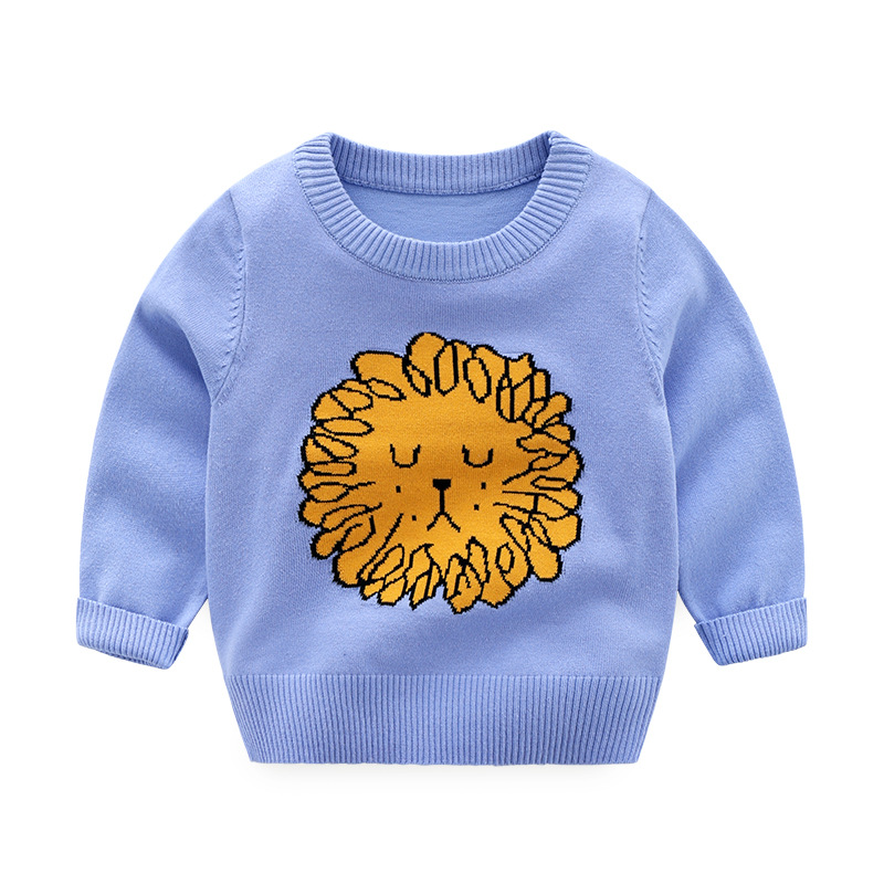 Cartoon Boys Sweaters Autunm Fall Toddler Pullover Cotto Blend Cute Fashion Children’s Winter Knitted Wear Kids Clothes alx