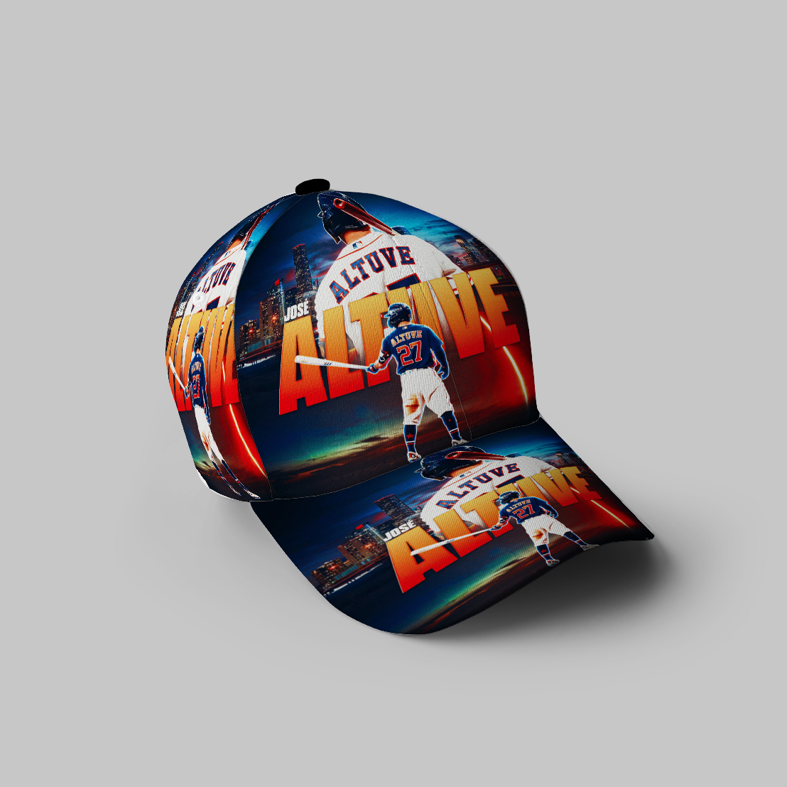 Houston Astros Jose Altuve 27 V4 3D Printing Baseball Cap Classic Hat