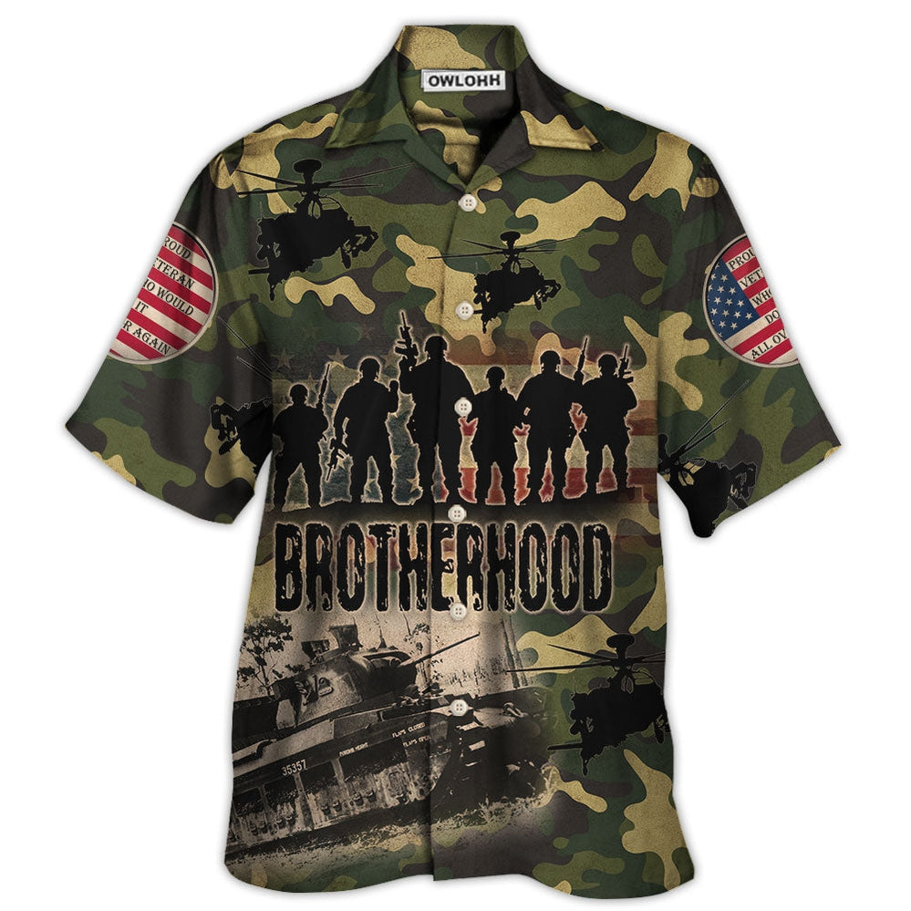 Veteran Thanks For Your Brave Veteran Brotherhood – Hawaiian Shirt  – Owl Ohh