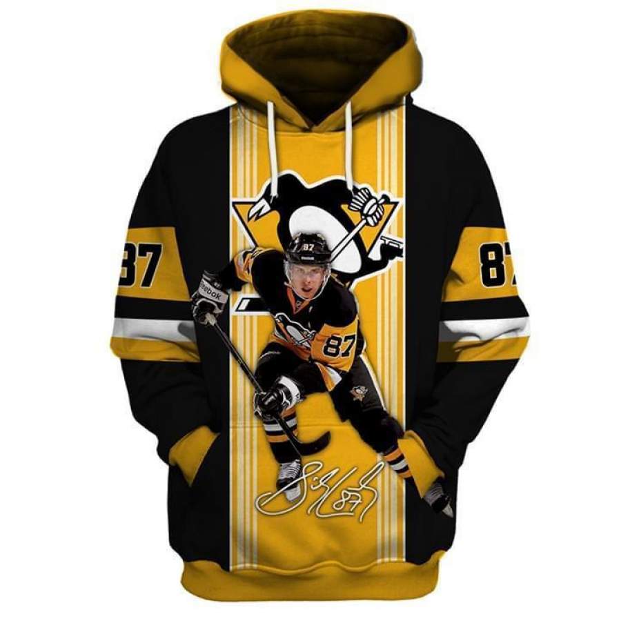 Pittsburgh Penguins Sidney Crosby 87 Signed Hoodie Unisex 3D All Over Print