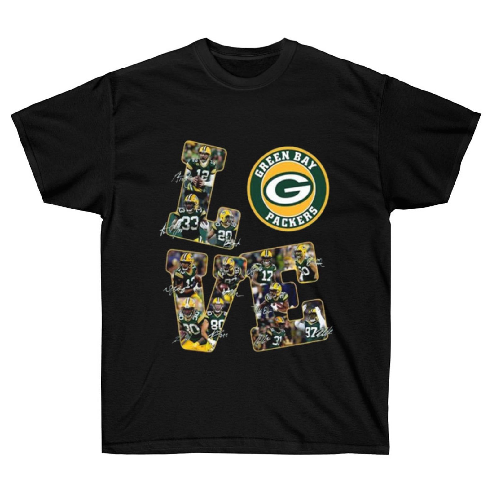 Green Bay Packers Love Player Signature Gift Shirt For Fan Green Bay Packers Shirt Green Bay Packers Tshirt Green Bay Packers T Shirt