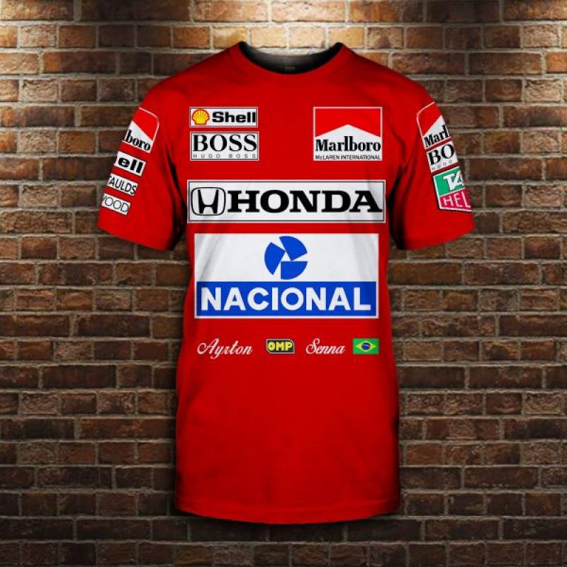 Honda Ayrton Senna 3D T-Shirt