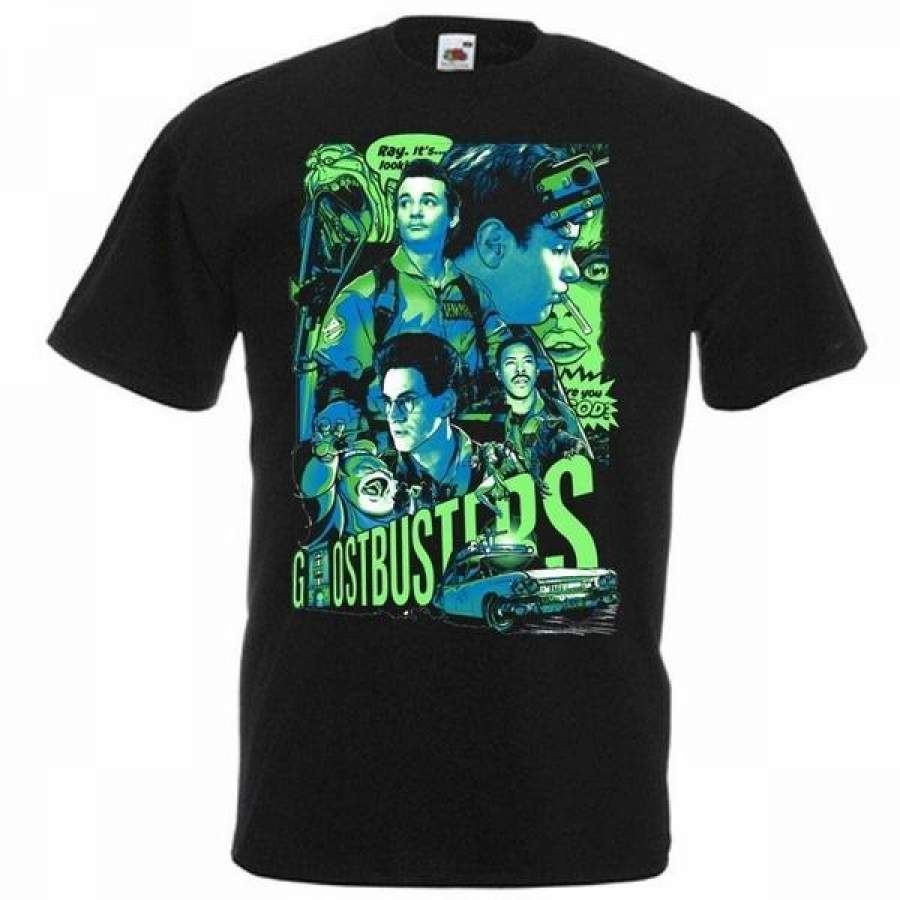 Ghostbusters Movie Poster T Shirt Black All Sizes