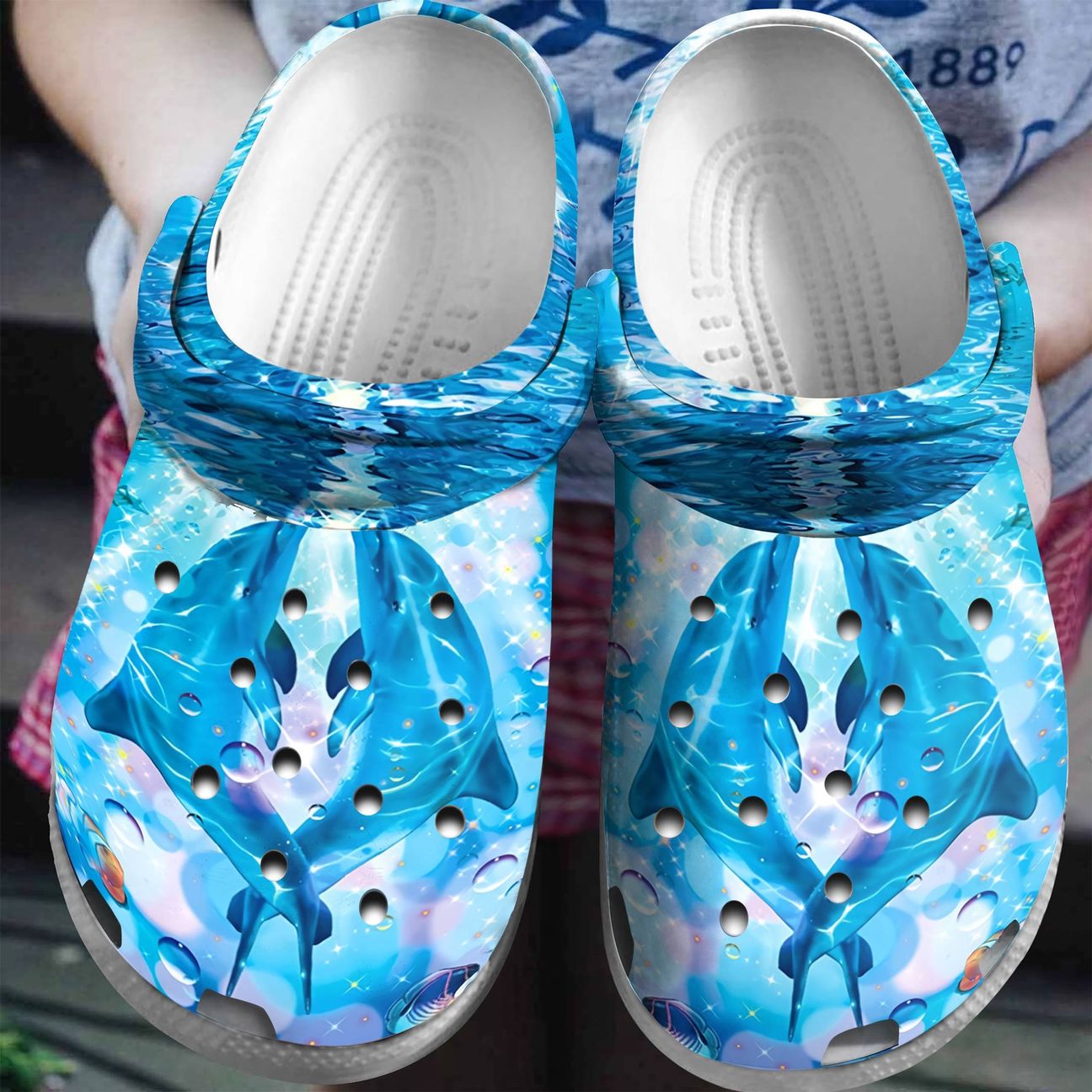 Dolphin Personalized Clog, Custom Name, Text, Color, Number Fashion Style For Women, Men, Kid, Print 3D Love