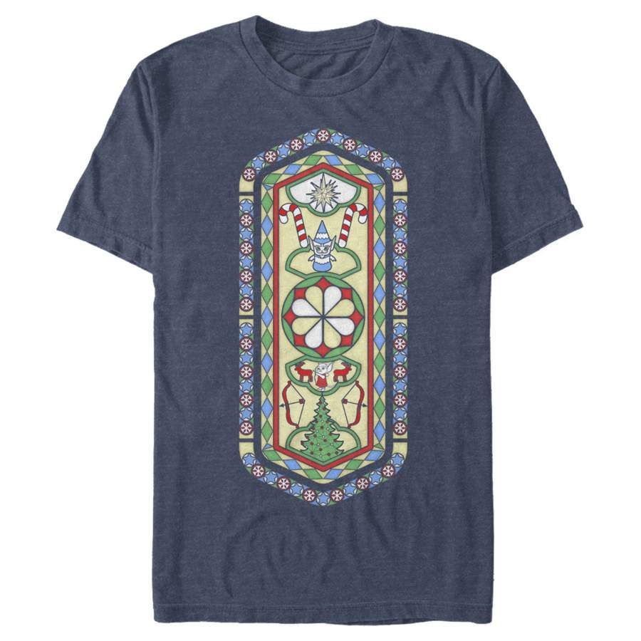 Christmas Chronicles 2 Men’s Christmas Stained Glass  T Shirt