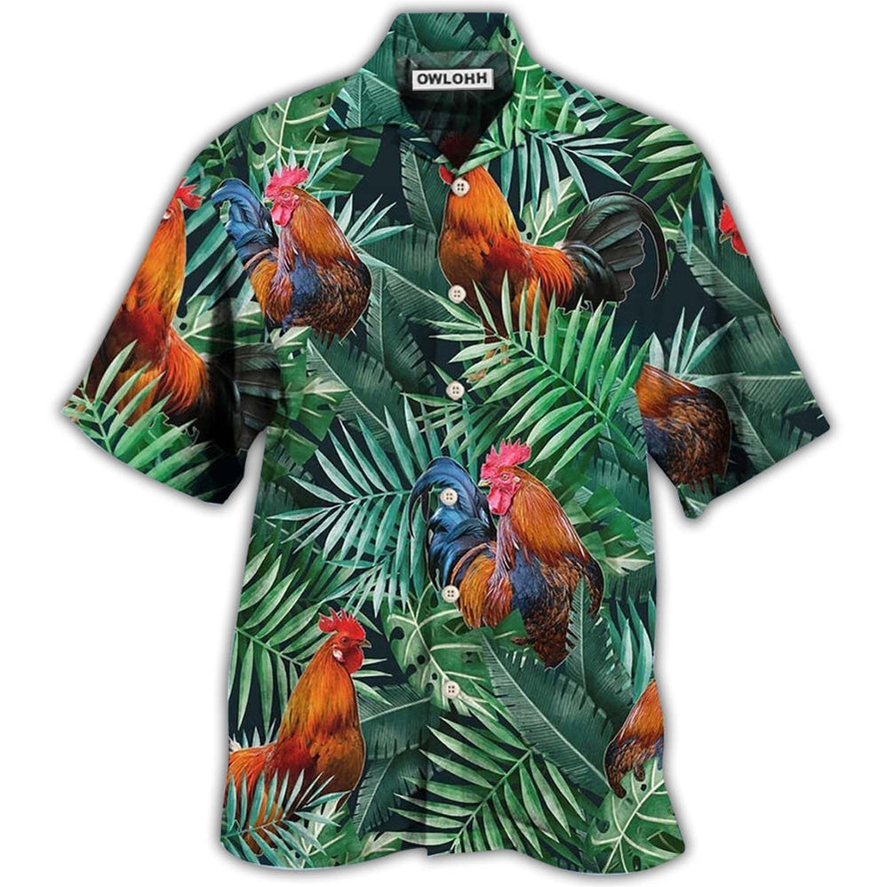 Chicken Rooster Tropical Summer Vibes Hawaii Shirt Ha59369