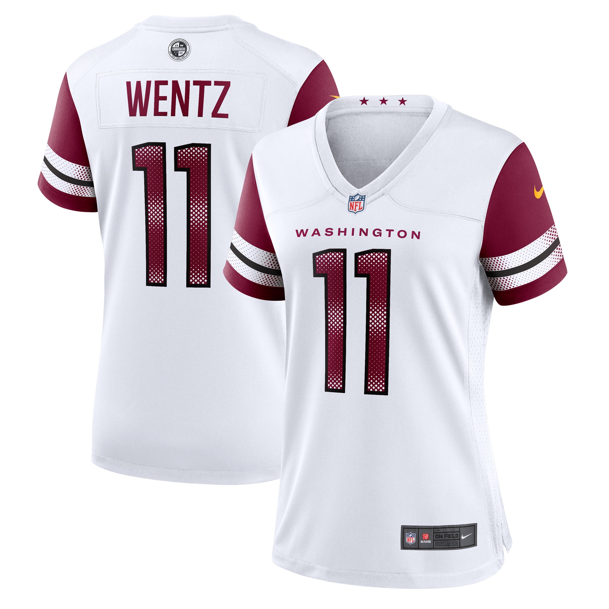 Women’s Washington Commanders Carson Wentz White Game Jersey