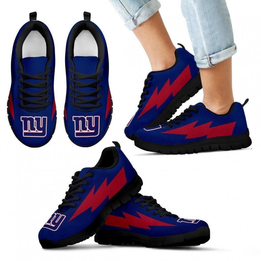 Lovely Style New York Giants Sneakers Thunder Lightning Amazing Logo #726