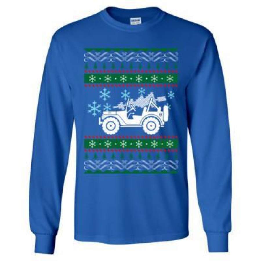 AGR 4WD Four Wheel Drive Christmas Ugly Sweater Xmas – Long Sleeve T-Shirt