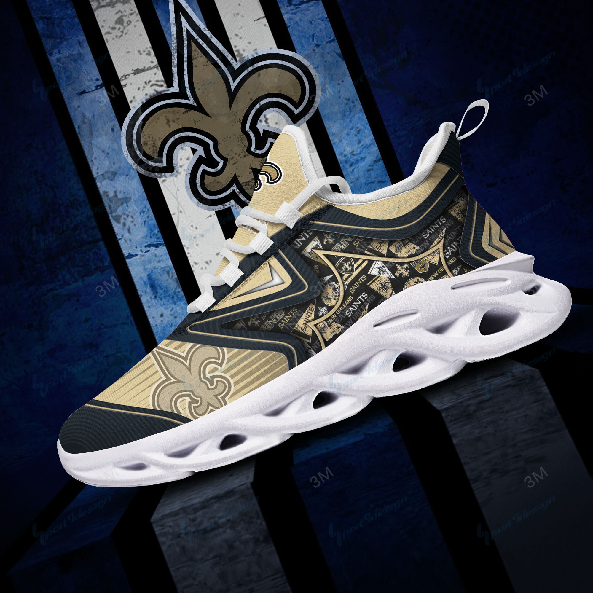 New Orleans Saints Yezy Running Sneakers Bg906