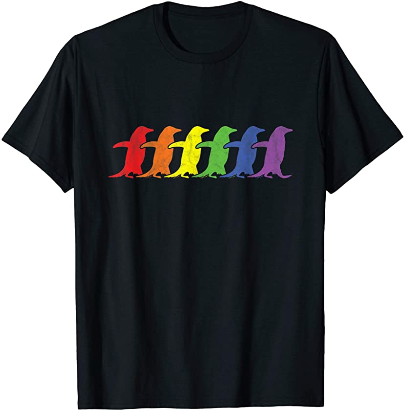 Cute Rainbow Penguin LGBT Penguin Lover LGBTQ Awareness T-Shirt