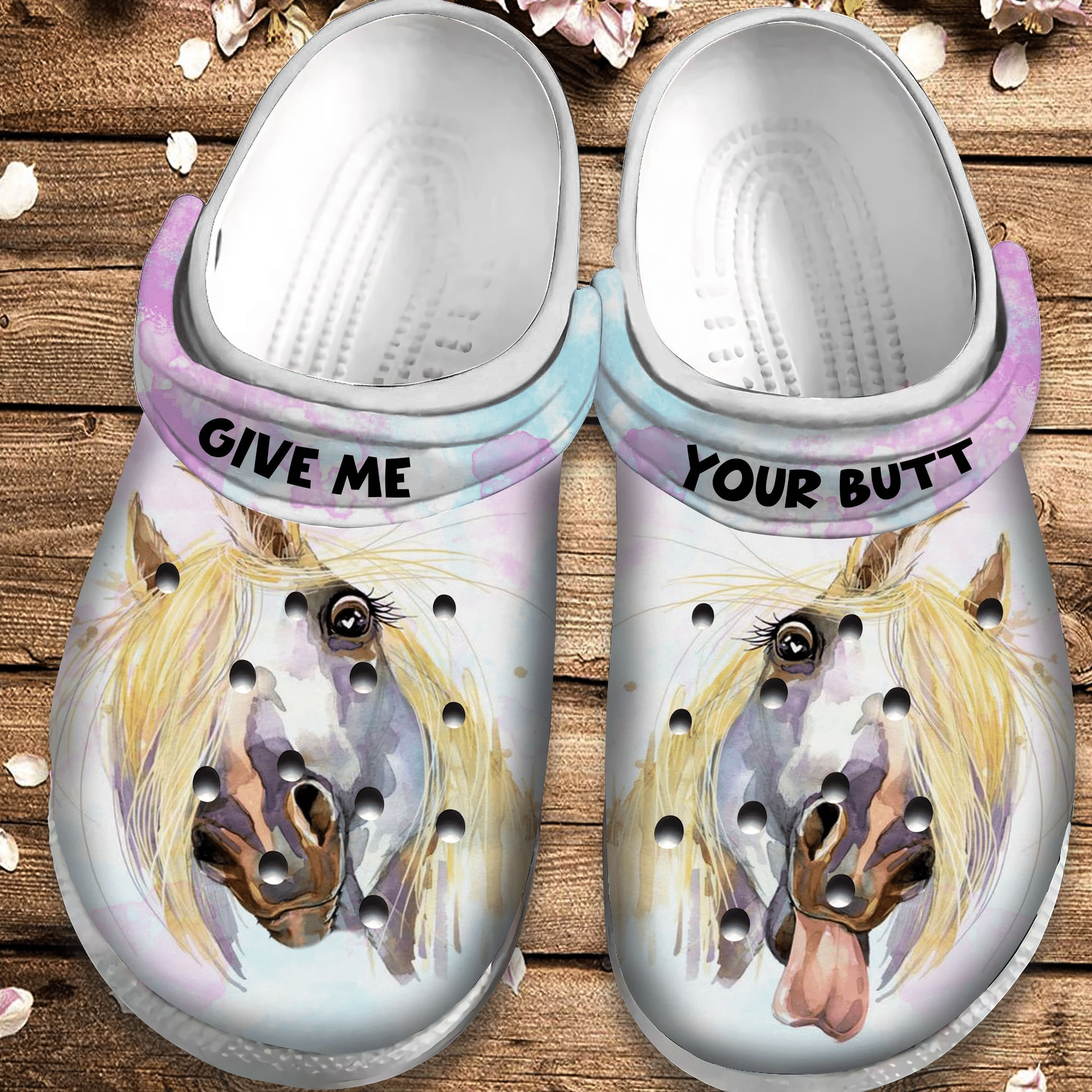 Crazy Horse Crocs Shoes – Give Me Crocs Crocbland Clog Birthday Gift For Man Woman Boy Girl