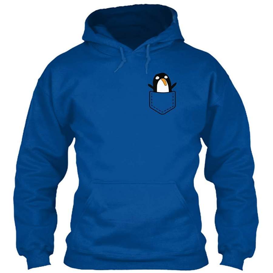 Pocket Penguin Tshirt Sweatshirt Gildan 8oz Heavy Blend Hoodie