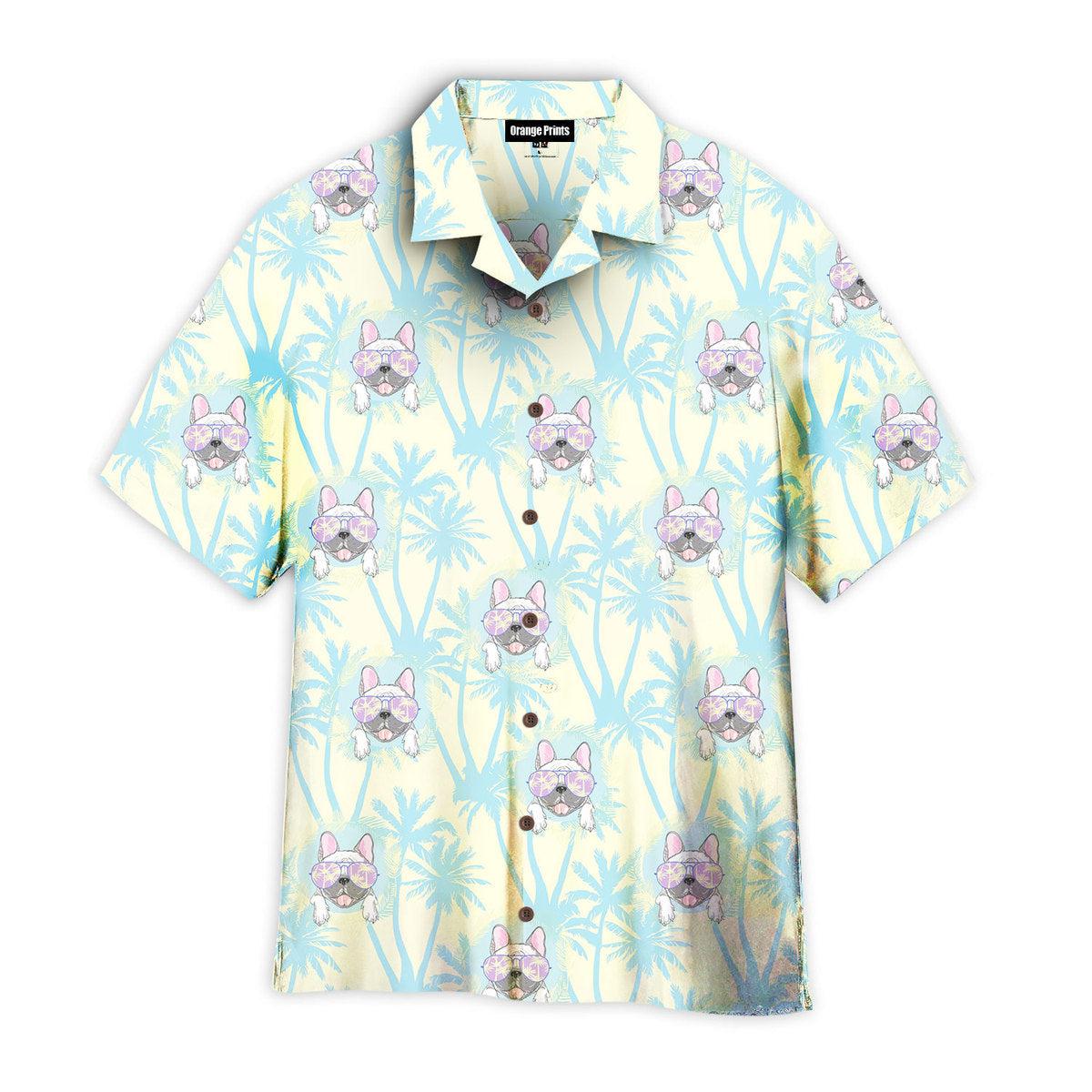 Happy Bull Dog With Tropical Hawaii Shirt For Men Women Ha54284