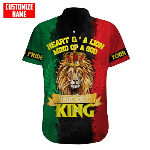 African Heart Of A Lion Soul Of A King Personalized 3D Shirts