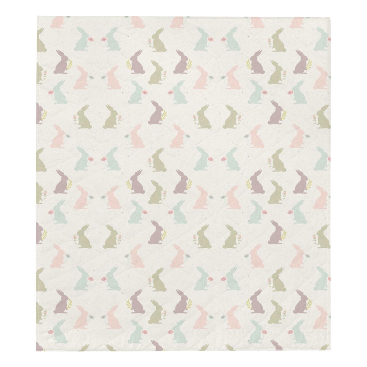 Bunny Pattern Print Design 05 Premium Quilt