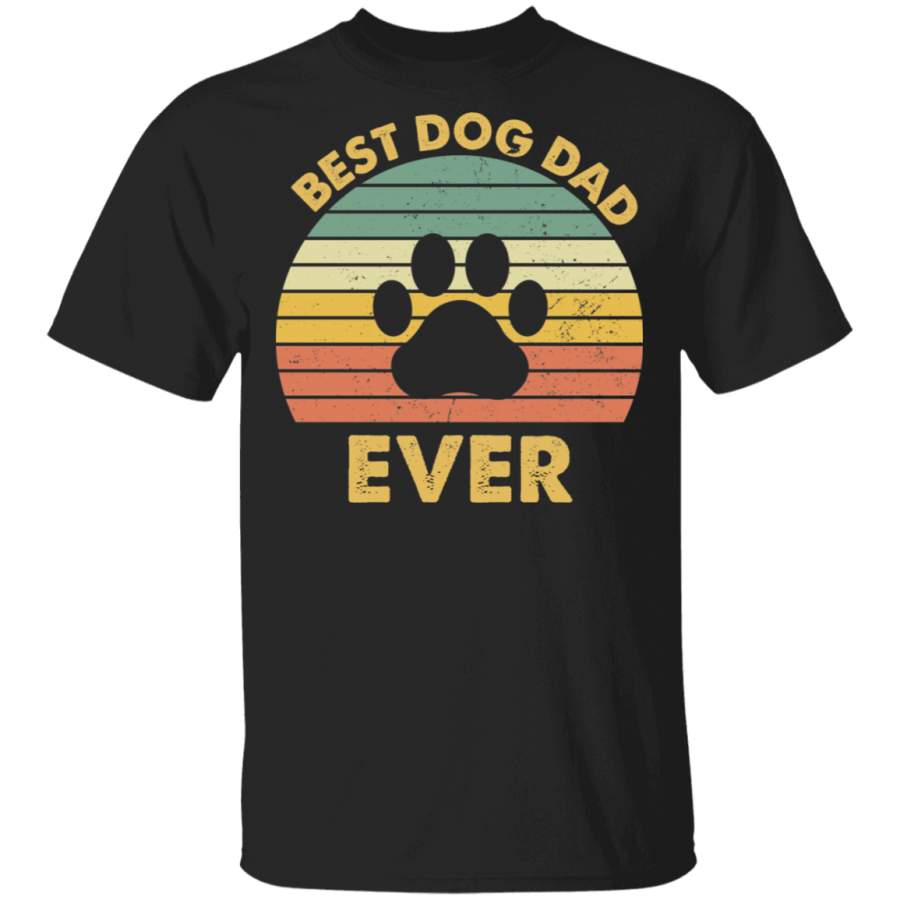 Dog Dad Vintage Best Dog Dad Ever Father’s Day Tshirt