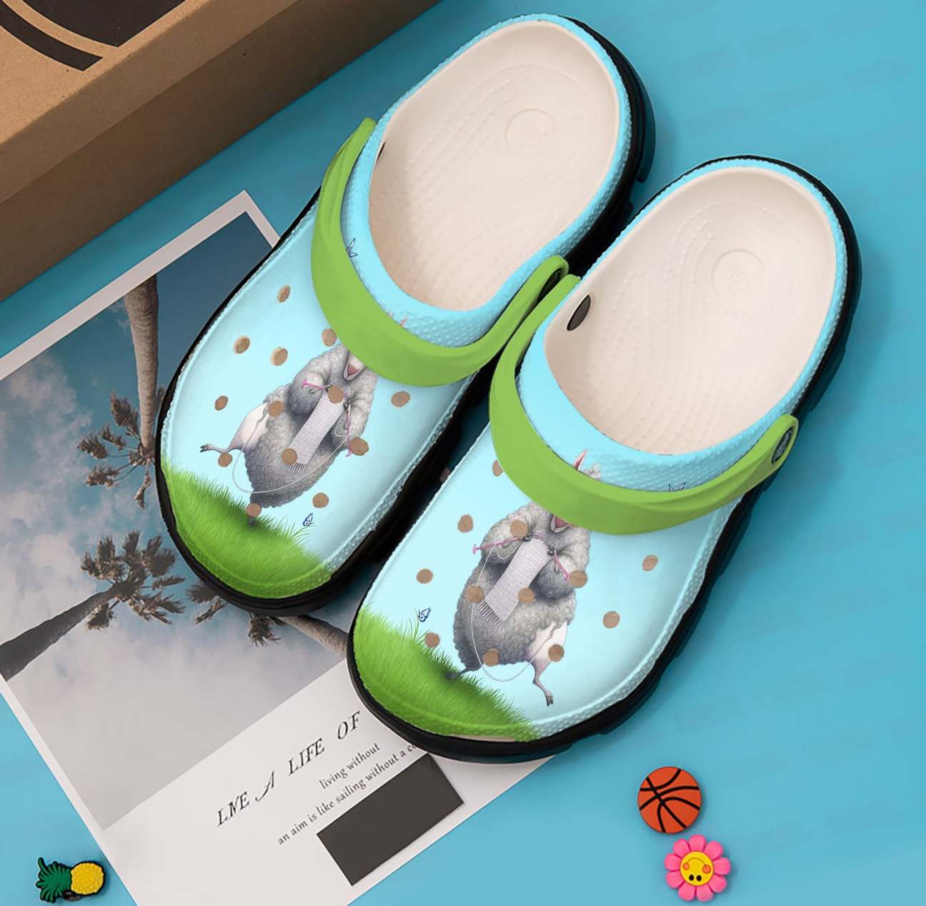 Knitting Personalized Clog, Custom Name, Text, Color, Number Fashion Style For Women, Men, Kid, Print 3D Funny Sheep