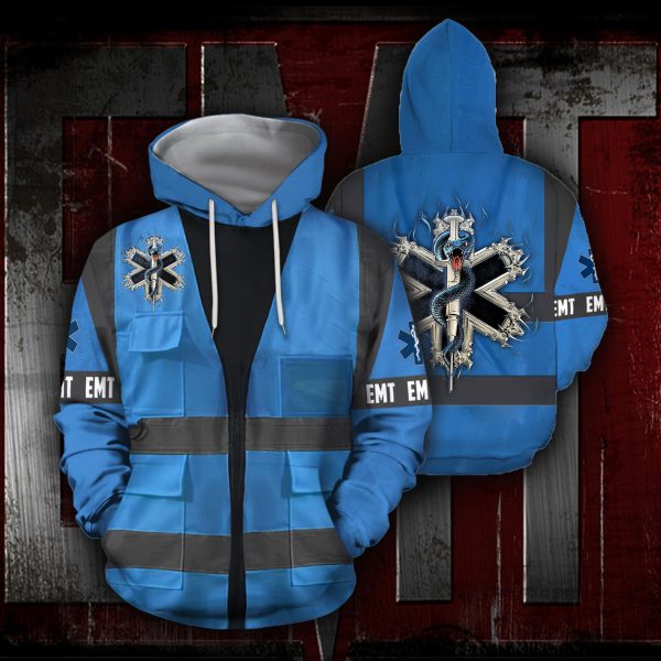 Loving Emt 3D Printed Hoodie For Men And Women