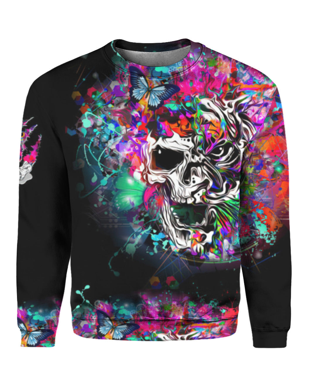 Love Skull Crewneck Sweatshirt All Over Print Sweatshirt For Women Sweatshirt For Men