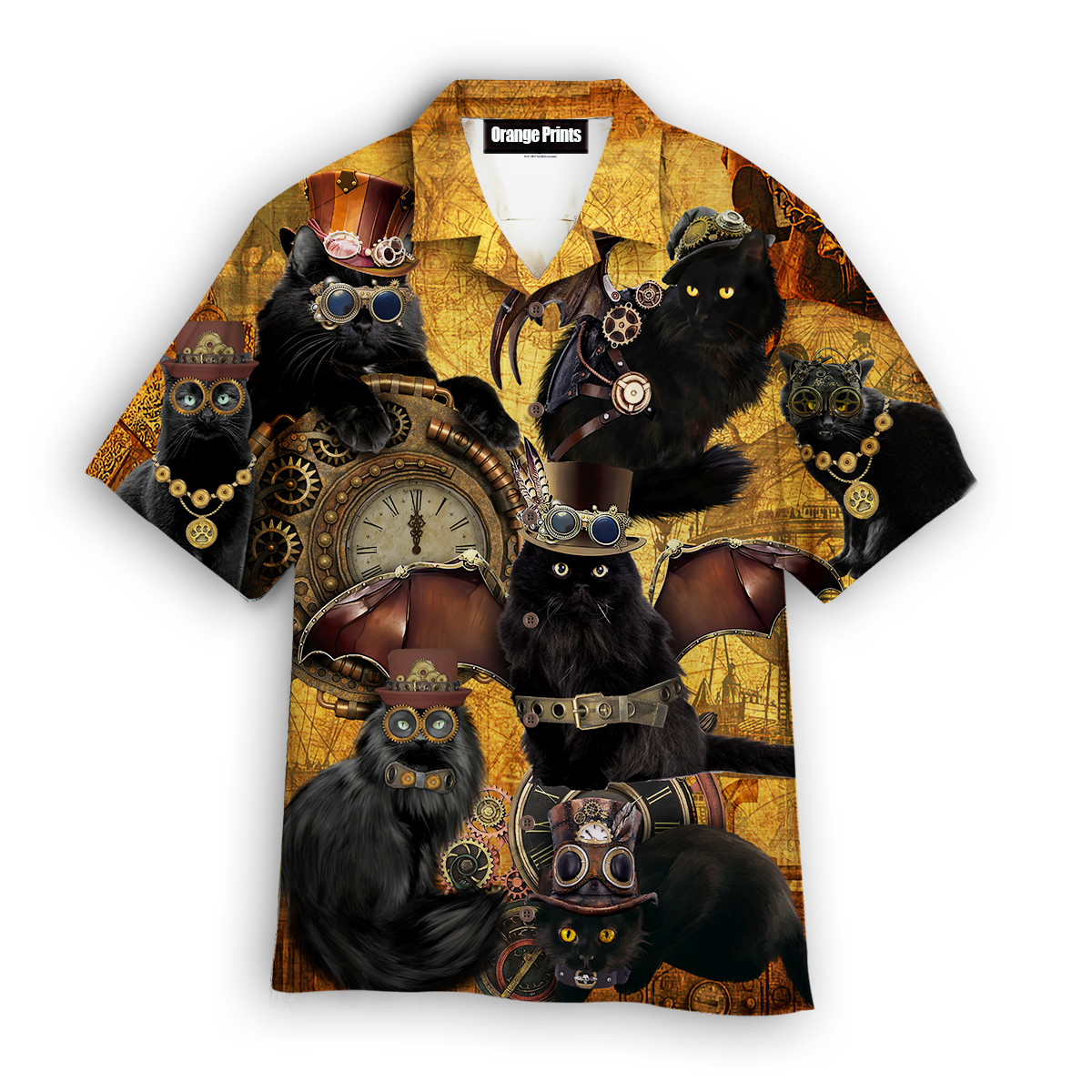 The Royal Steampunk Cat Aloha Hawaii Shirts For Men Women Ha102874