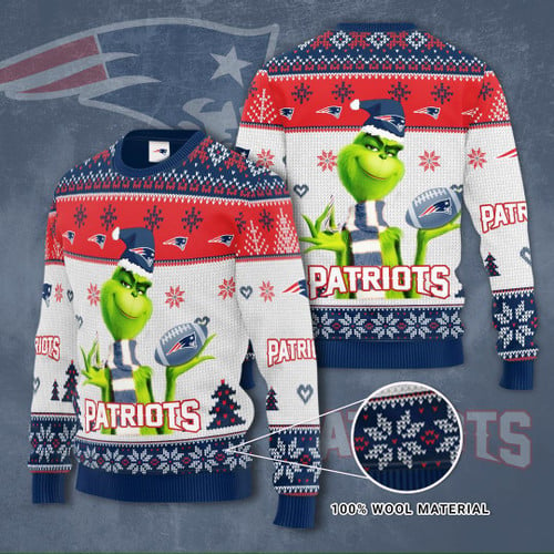 New England Patriots Grinch Christmas Sweater