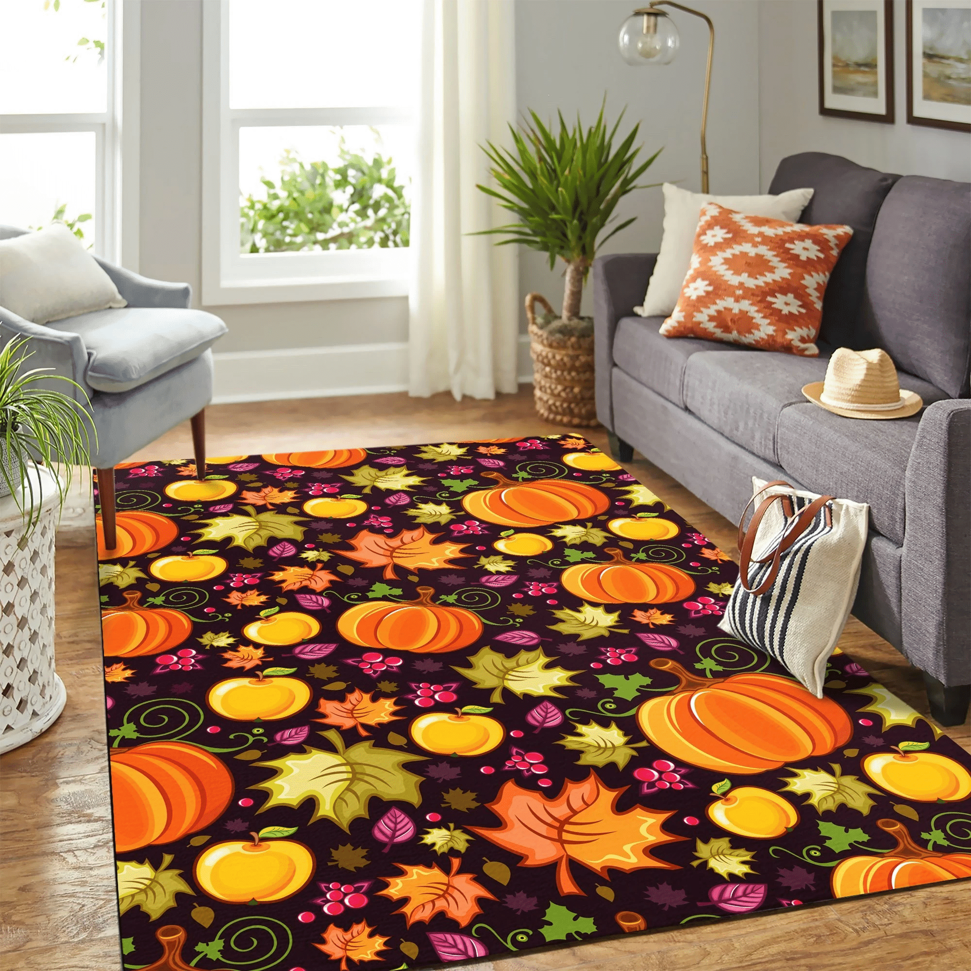 Halloween Pumpkin Carpet Rug Chrismas Gift