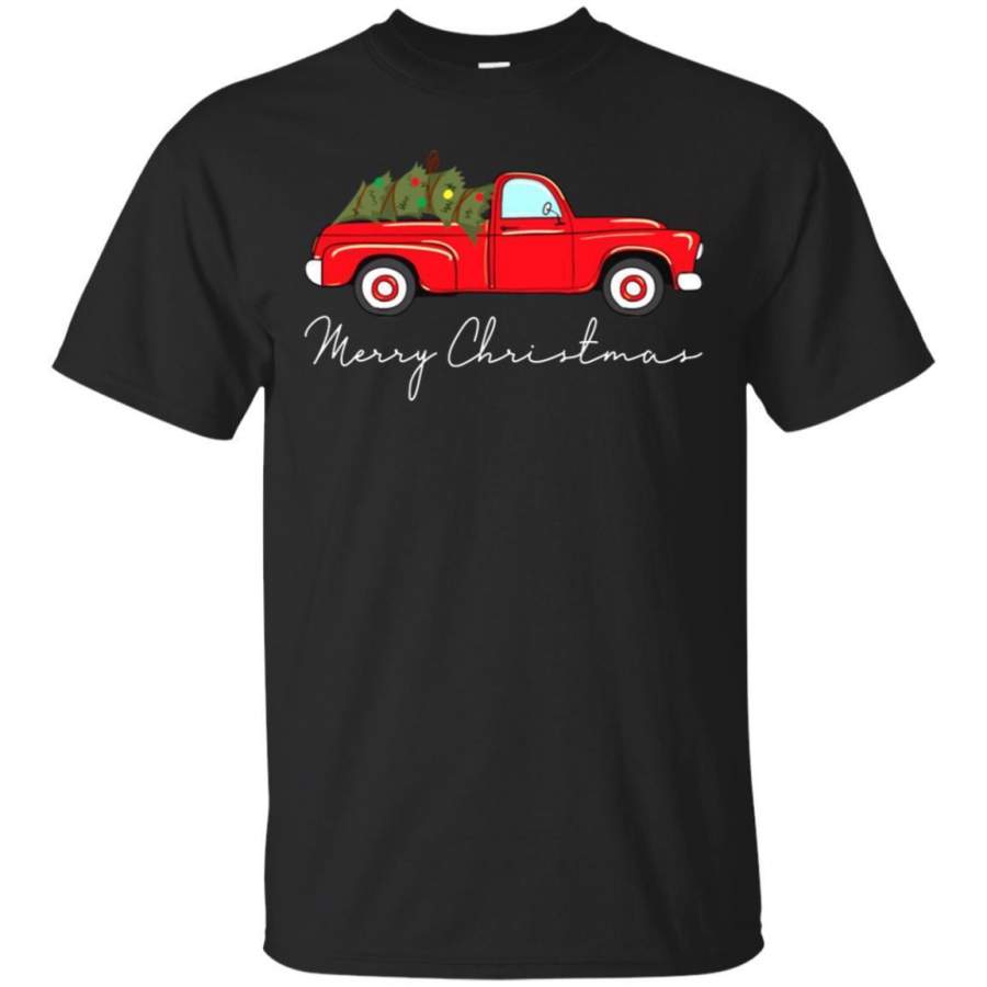 AGR Vintage Merry Christmas Truck Snow And Tree Shirt