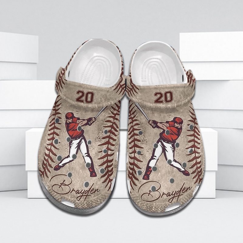 Baseball Crocs – Personalized Baseball Gift For Lover Vintage Unisex Clog Shoes For Men And Women