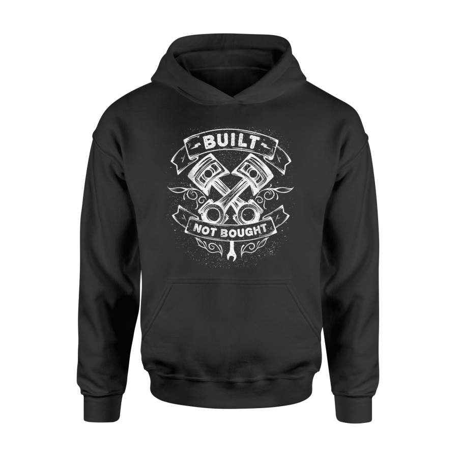 Built Not Bought Mechanic Pistons Custom Vintage Hoodie