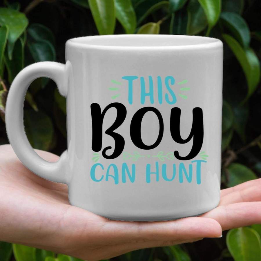 This boy can hunt coffee mug