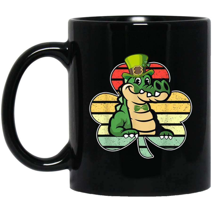 Alligator Leprechaun Vintage Mug St Patricks Day Shamrock