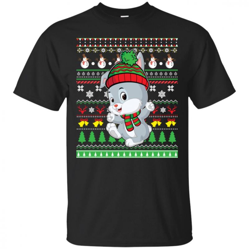 Ugly Sweater Bunny Santa Claus Lovely Merry Xmas Unisex T-shirt