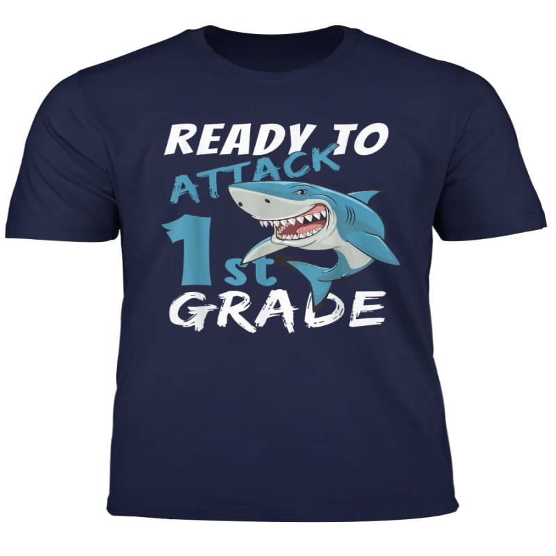 1St Grade Cute Shark Back To School Boys Gifts T Shirt