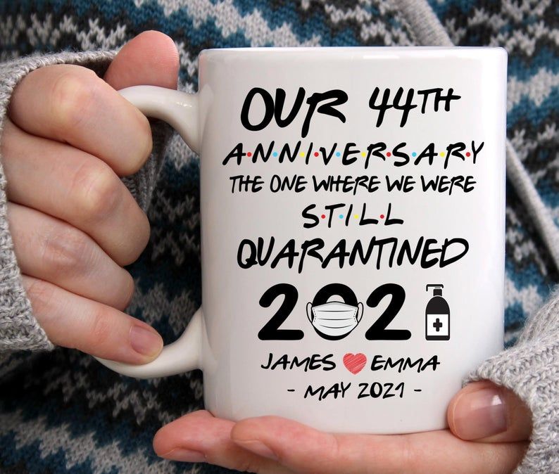 Personalized 44Th Anniversary Mug, 44Th Anniversary Gift For Husband Wife Parents Couple, Gift For 44 Year Anniversary, 44Th Year Marriage