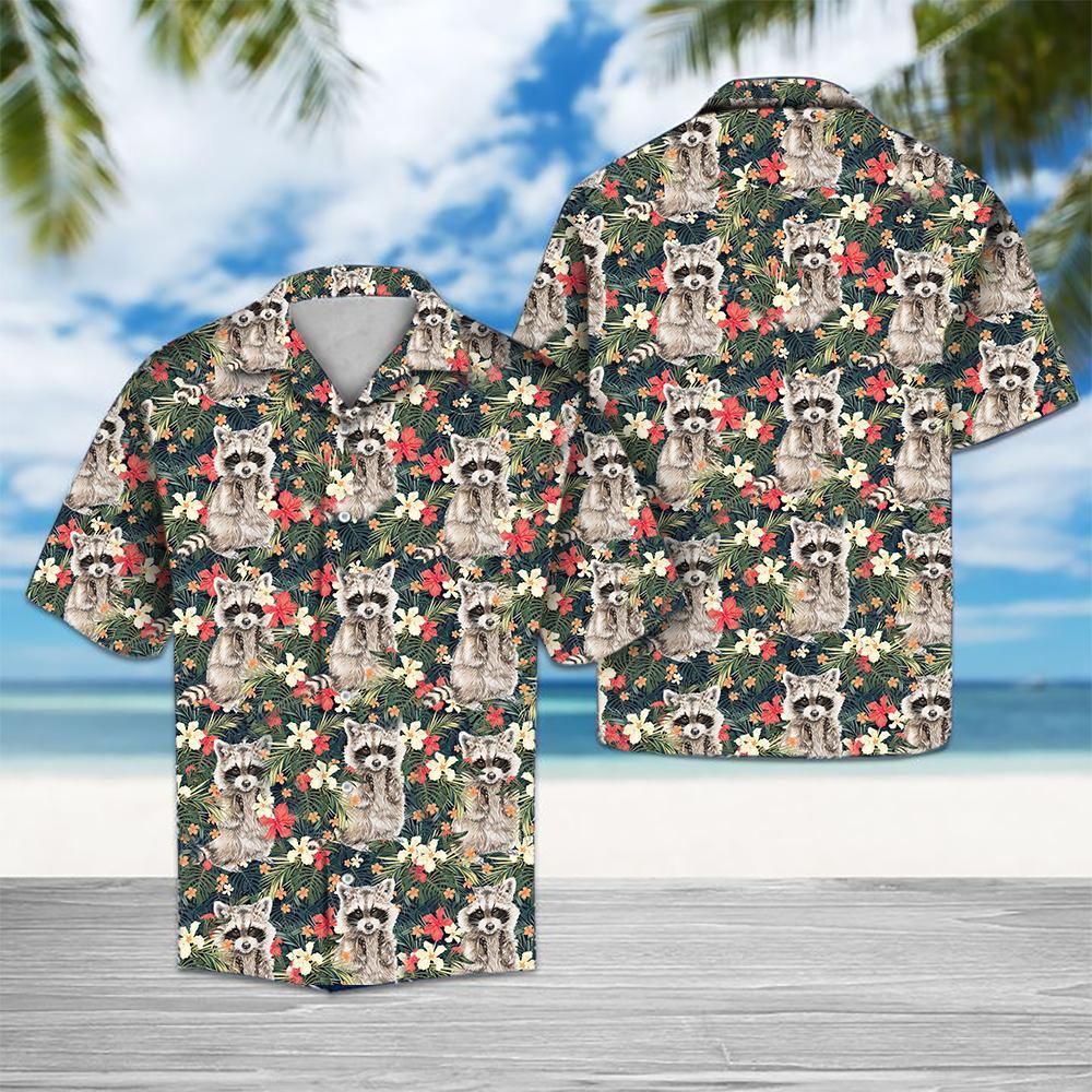 Tropical Raccoon Hawaii Shirt Unisex Adult Ha107370