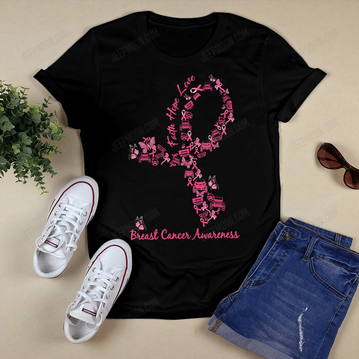 Jeep Girl Shirt Pink Ribbon And Jeeps Shirt Full Print, Breast Cancer Awareness Shirt, Flower Pink Ribbon Shirt