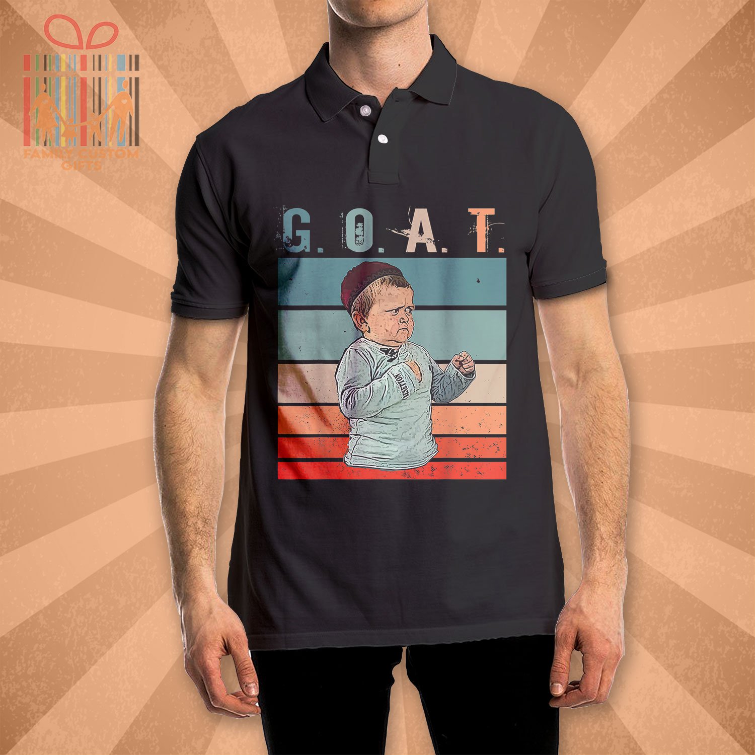 Shirtless Style G.O.A.T. Mma Hasbulla Fighting Meme Polo Shirts Gift For Men Women