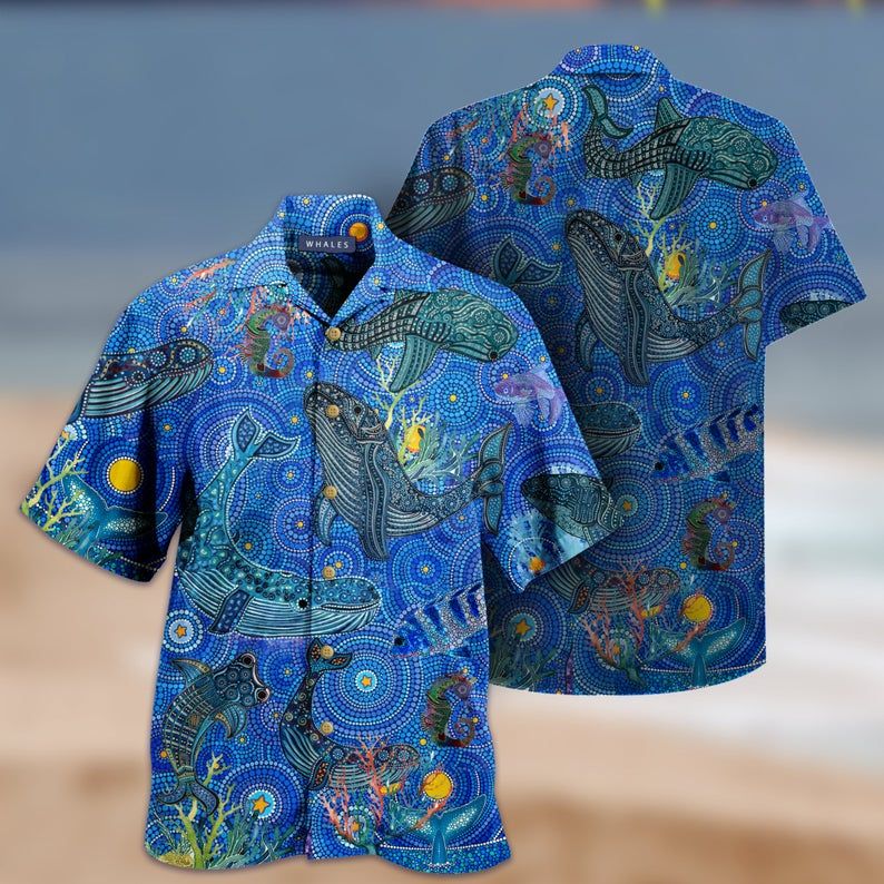 Whale Multicolor Best Design Hawaii Shirt Ha37539