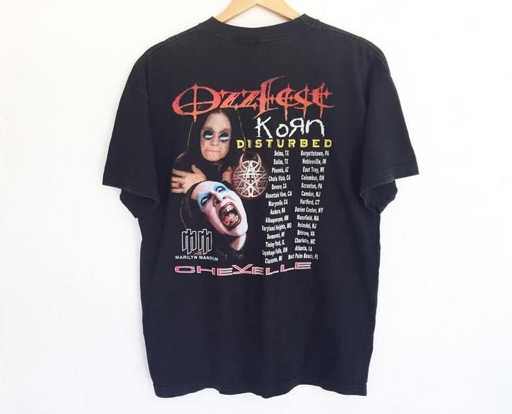 Ozzfest 2003 Vintage Korn Disturbed Marilyn Manson Shirt