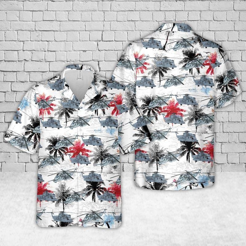 Cool Sikorsky Pave Low White Red Unisex Hawaii Shirts Beach Shorts Ha12176