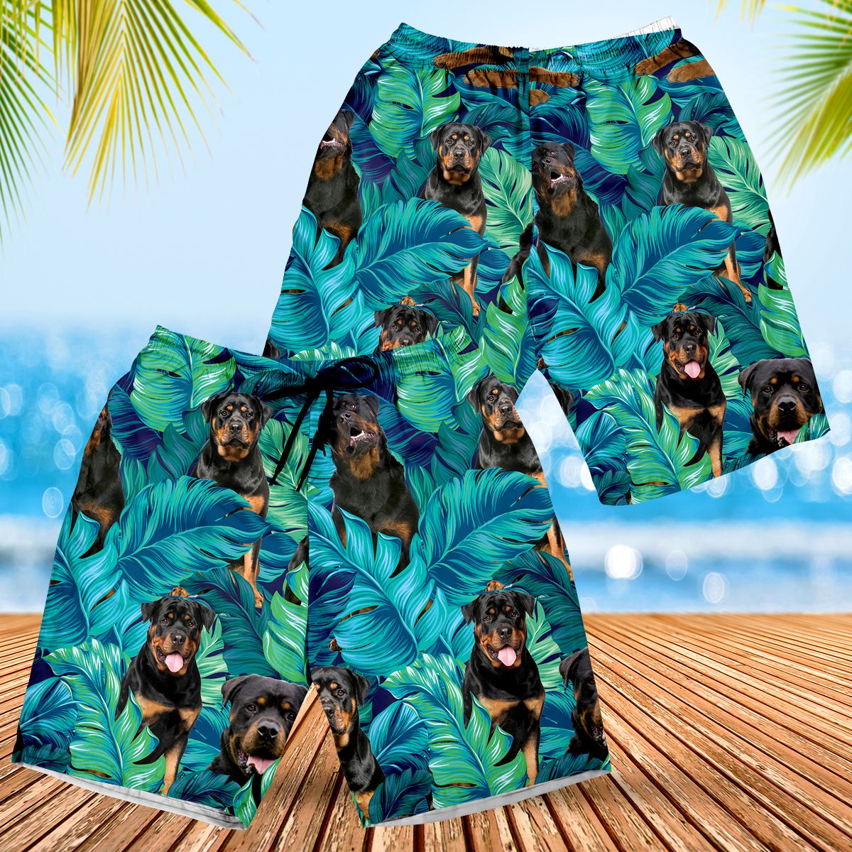 Rottweiler Dog Lovers Gift Hawaii Shorts Ha10053