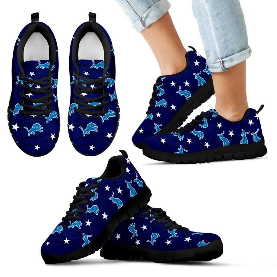 Star Twinkle Night Detroit Lions Sneakers